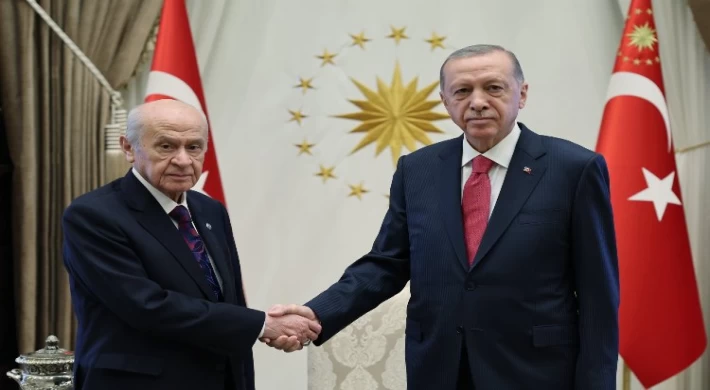 Külliyede Erdoğan-Bahçeli görüşmesi