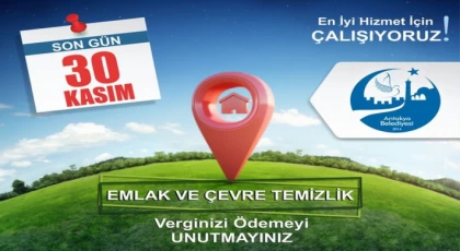 Emlak vergisi ve iş yeri ÇTV için son ödeme günü 30 Kasım!